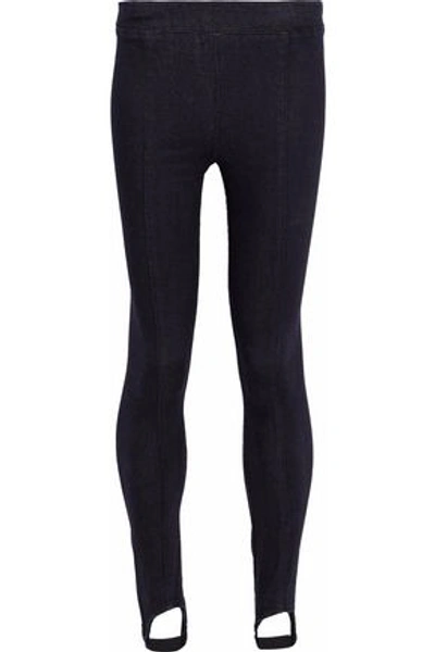 Shop Helmut Lang Woman Denim Stirrup Leggings Dark Denim