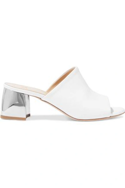 Shop Iris & Ink Leather Mules In White