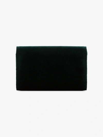 Shop Fendi Green Wallet On Chain Mini Velvet Bag