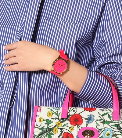 Shop Gucci G-timeless 38mm Watch In Pink