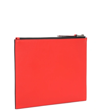Shop Givenchy Leather Pouch In Red