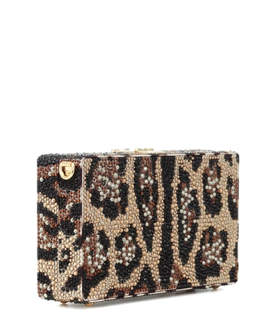 Shop Dolce & Gabbana Dolce Box Embellished Clutch In Multicoloured