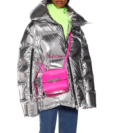 Shop Calvin Klein 205w39nyc Leather Shoulder Bag In Pink