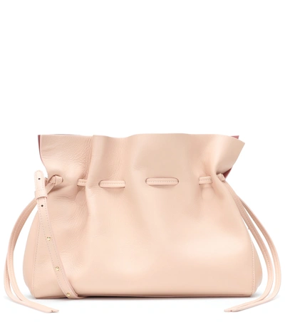 Shop Mansur Gavriel Protea Leather Shoulder Bag In Pink