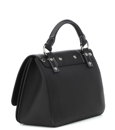 Shop Jw Anderson Disc Satchel Leather Shoulder Bag In Black