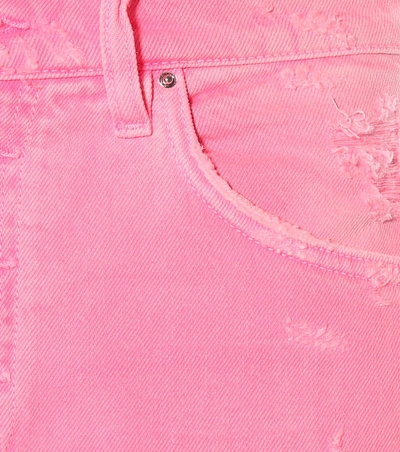 Shop Amiri Slouch Destroyed High-rise Jeans In Pink