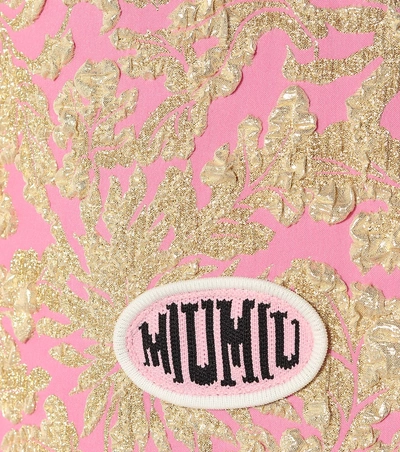 Shop Miu Miu Brocade Minidress In Pink