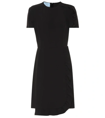 Shop Prada Crêpe Minidress In Black