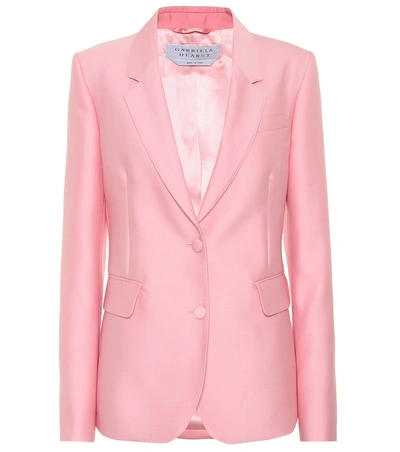 Shop Gabriela Hearst Sophie Wool And Silk Blazer In Pink