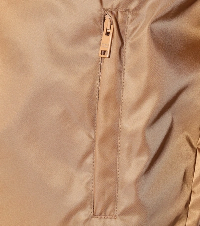 Shop Prada Nylon Gabardine Raincoat In Beige