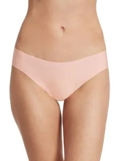 Shop Commando Butter Mid-rise Thong In Blush