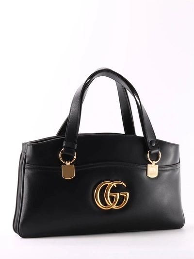Shop Gucci Arli Large Gg Bag In Black