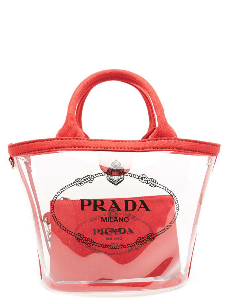prada clear tote