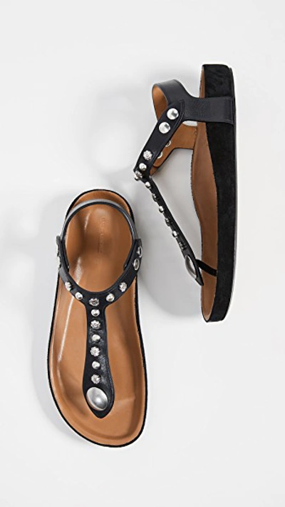 Shop Isabel Marant Enore Sandals In Black