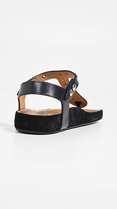 Shop Isabel Marant Enore Sandals In Black