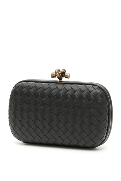 Shop Bottega Veneta Knot Clutch In Nero|nero