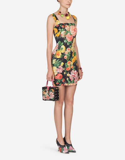 Shop Dolce & Gabbana Printed Viscose Dress In Floral Print