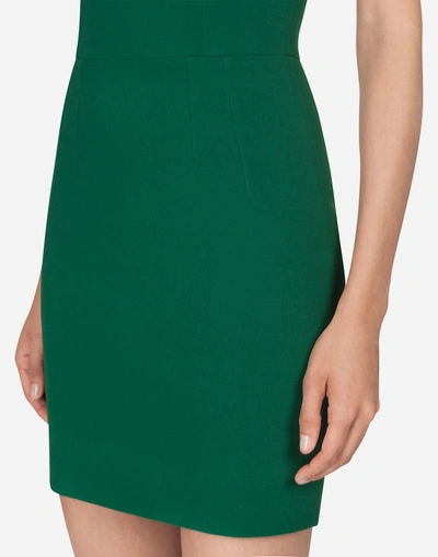 Shop Dolce & Gabbana Cady Dress In Green