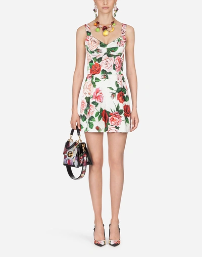 Shop Dolce & Gabbana Jumpsuit In Printed Brocade In Floral Print