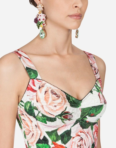 Shop Dolce & Gabbana Jumpsuit In Printed Brocade In Floral Print