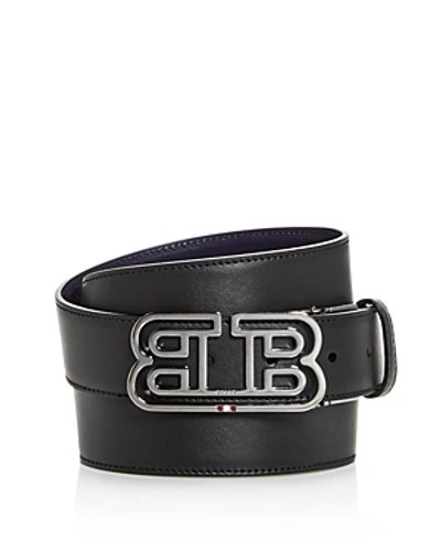 Shop Bally Men's Bobby Mirror B Buckle Reversible Leather Belt In Black