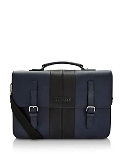 Shop Ted Baker Iced Twill Satchel In Navy