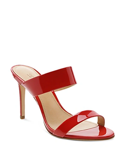 Shop Schutz Women's Leia High-heel Sandals In Club Red Patent Leather