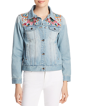 johnny was embroidered denim jacket