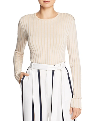 Shop Equipment Saviny Ribbed Sweater In Nude