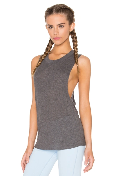 Shop Alo Yoga Heat Wave Tank In Dark Heather Grey