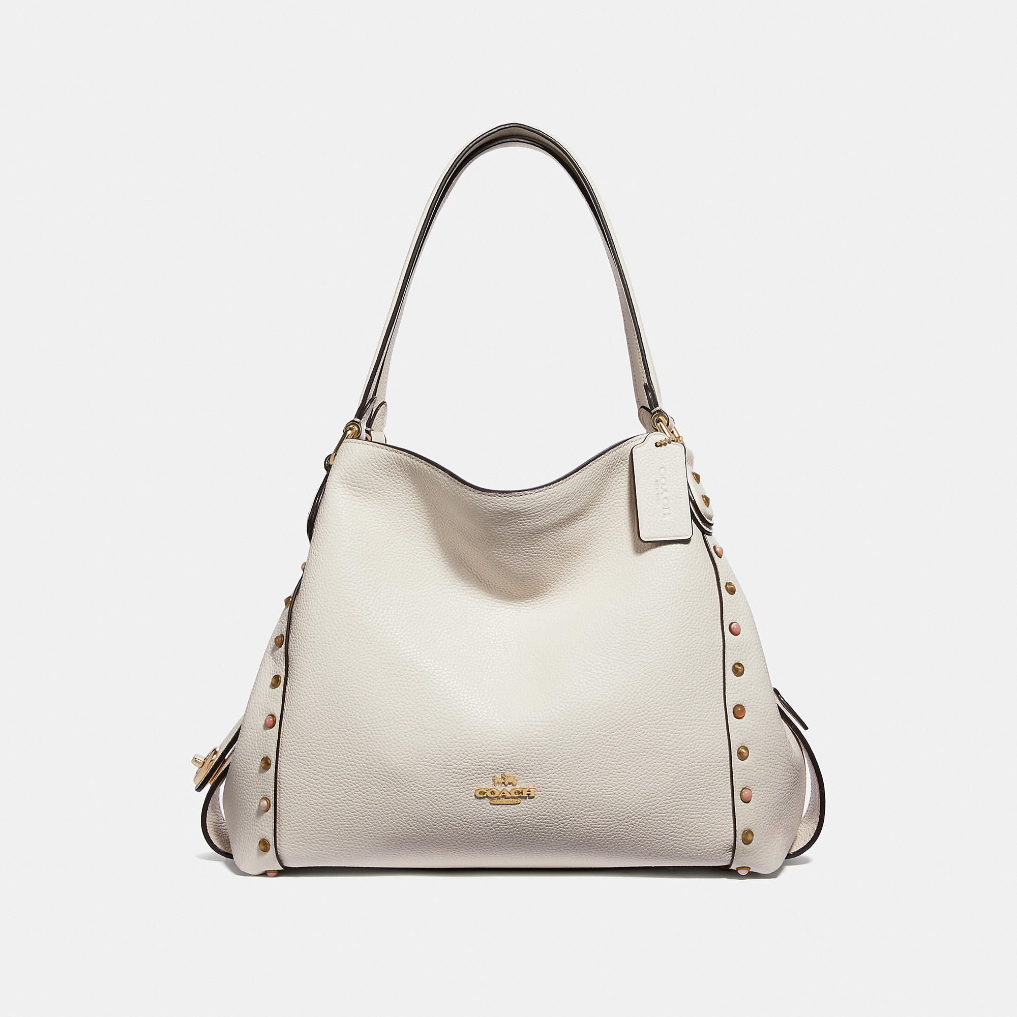 Coach Edie Shoulder Bag 31 With Rivets - Women's In Chalk/gold | ModeSens