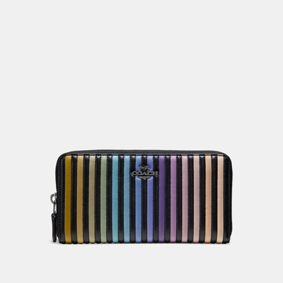 Coach Accordion Zip Wallet With Quilting