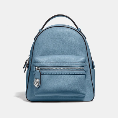 Shop Coach Campus Backpack 23 In Slate/silver