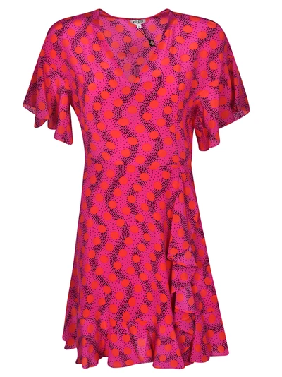 Shop Kenzo Polka Dot Dress In Pink