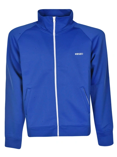 Shop Kenzo Logo Jacket In Blue