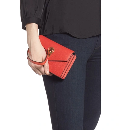 Shop Mulberry Amberley Iphone Leather Clutch - Red In Hibiscus Red