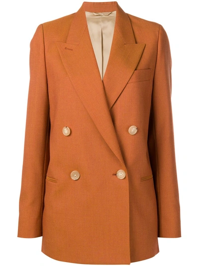 Shop Acne Studios Double-breasted Suit Jacket - Orange