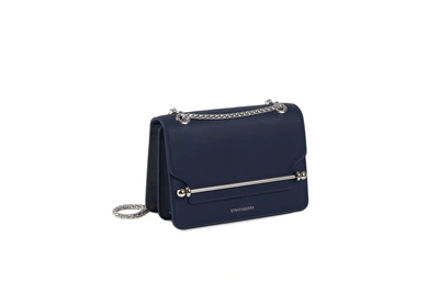 Shop Strathberry East/west Mini - Navy (silver Hardware)