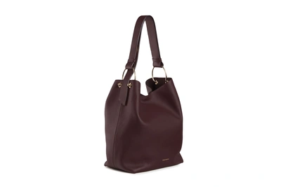 Shop Strathberry Lana Bucket Bag - Burgundy