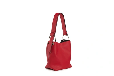 Shop Strathberry Lana Midi Bucket Bag In Red