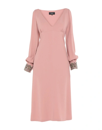 Shop Rochas 3/4 Length Dresses In Pastel Pink
