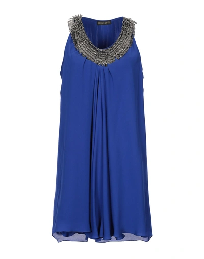Shop Plein Sud Short Dress In Bright Blue