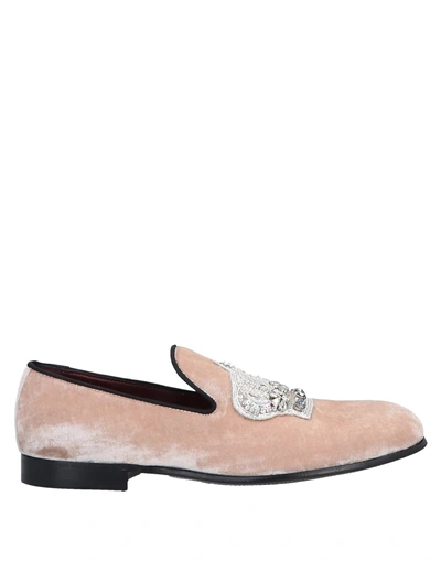 Shop Dolce & Gabbana Woman Loafers Sand Size 5 Viscose, Silk In Beige
