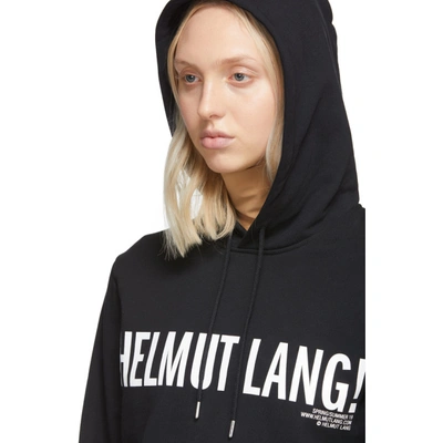 Shop Helmut Lang Black Exclamation Hoodie In Black Basal