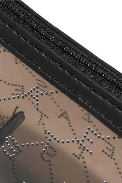Shop Stella Mccartney Faux Leather-trimmed Pu Cosmetics Case In Black