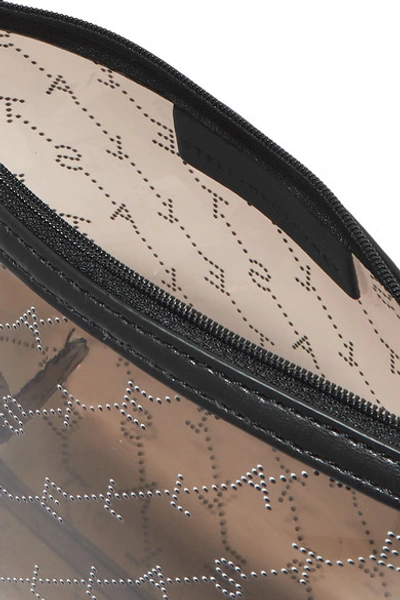Shop Stella Mccartney Faux Leather-trimmed Pu Cosmetics Case In Black