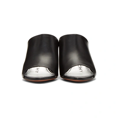 Shop Givenchy Black Triangle Mule Sandals In 001 Black