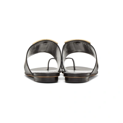 Shop Givenchy Black Toe Ring Sandals