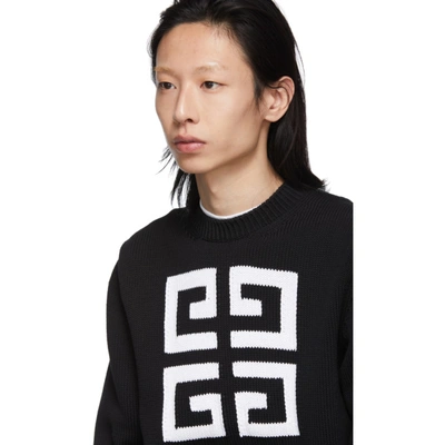 Shop Givenchy Black 4g Sweater In 004 Blk/wht