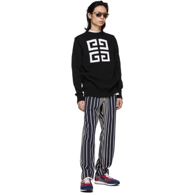 Shop Givenchy Black 4g Sweater In 004 Blk/wht